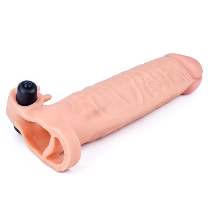 Насадка на член - Pleasure X-Tender Vibrating Penis Sleeve Add 2" Flesh