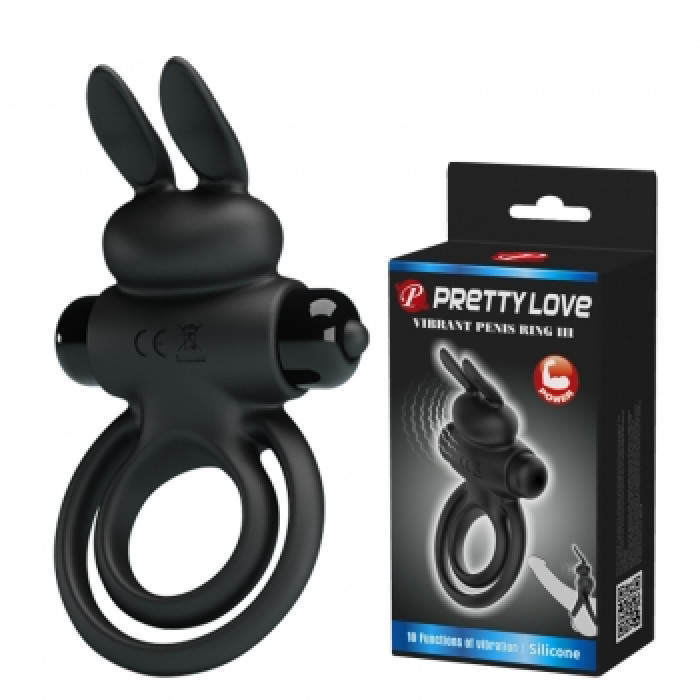 Ерекційне кільце - Pretty Love Vibrant Penis Ring III Black