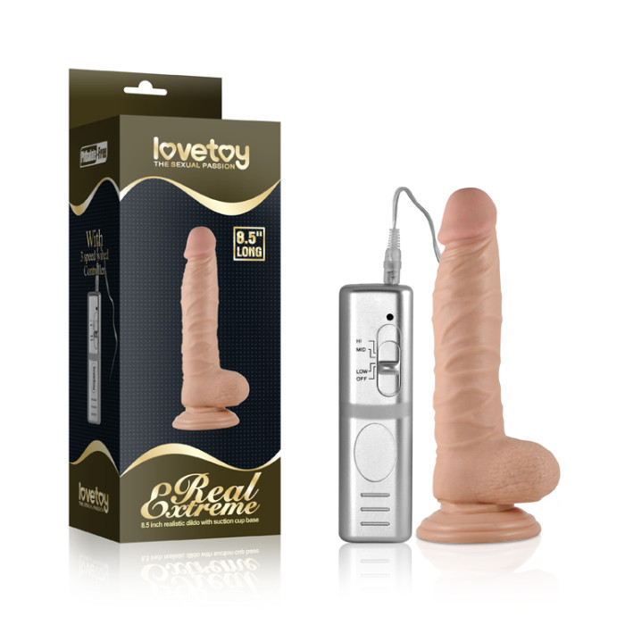 Вібратор - Real Extreme Vibrating Dildo 8.5"