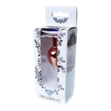 Анальна пробка - Jewellery Red Gold Plug Dark Blue