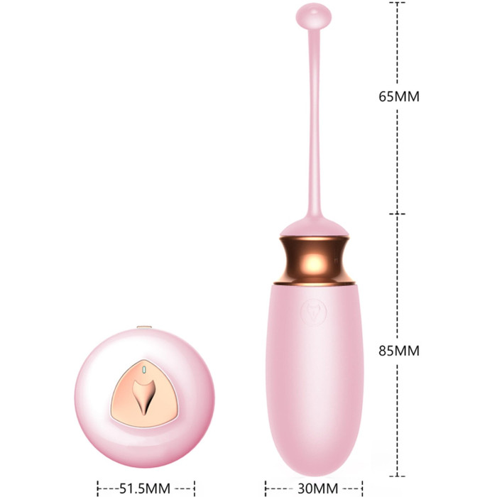 Віброяйце - Vibrating Silicone Love Egg Pink, USB, 10 Function, Heating, Voice Control