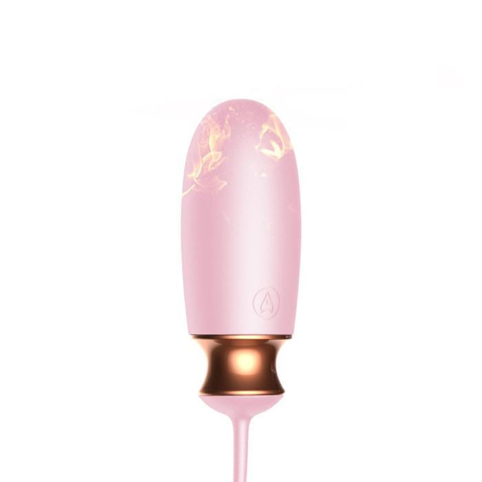 Віброяйце - Vibrating Silicone Love Egg Pink, USB, 10 Function, Heating, Voice Control