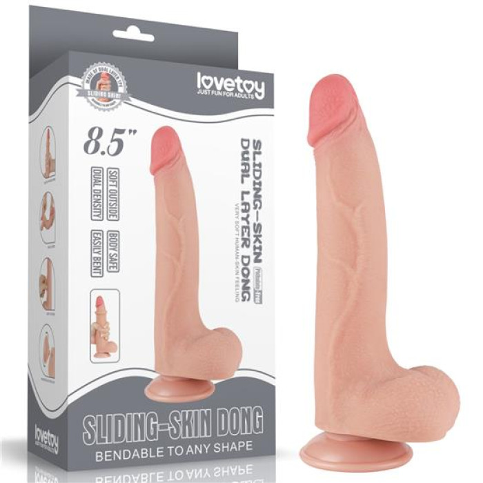 Фалоімітатор - Sliding-Skin Dual Layer Dong 8.5" Flesh #1