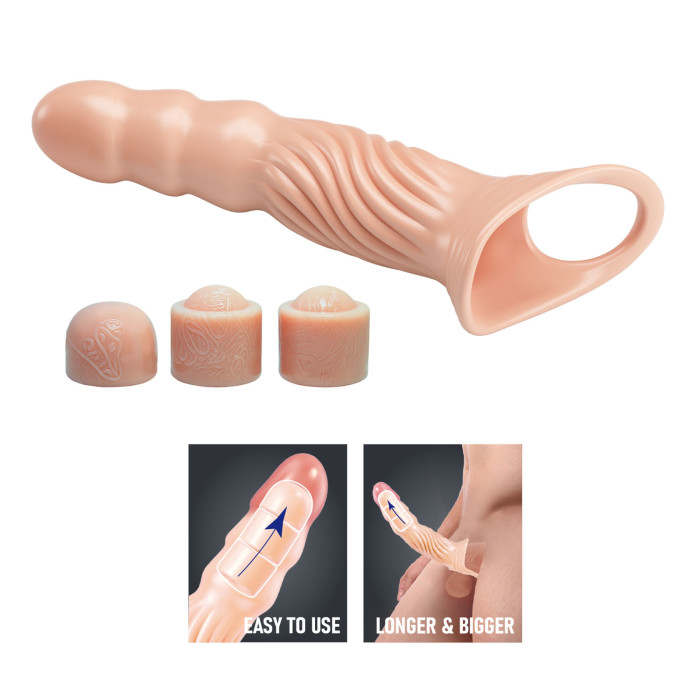 Насадка на член - Pretty Love Adjustable Penis Sleeve Extender 3.0"