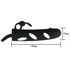 Насадка на член - Pretty Love Penis Sleeve With Ball Strap 5.5" Black