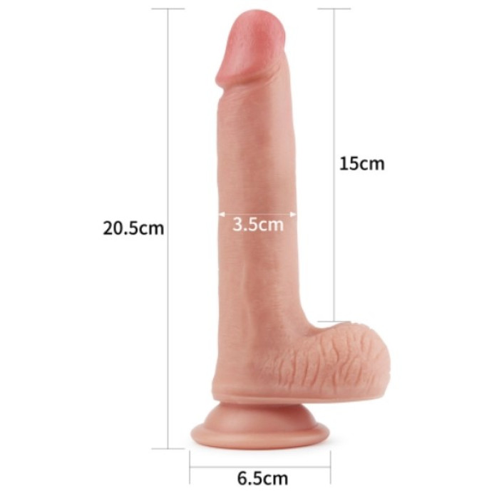 Фалоімітатор - Dual-Layered Silicone Cock 8" Flesh #2