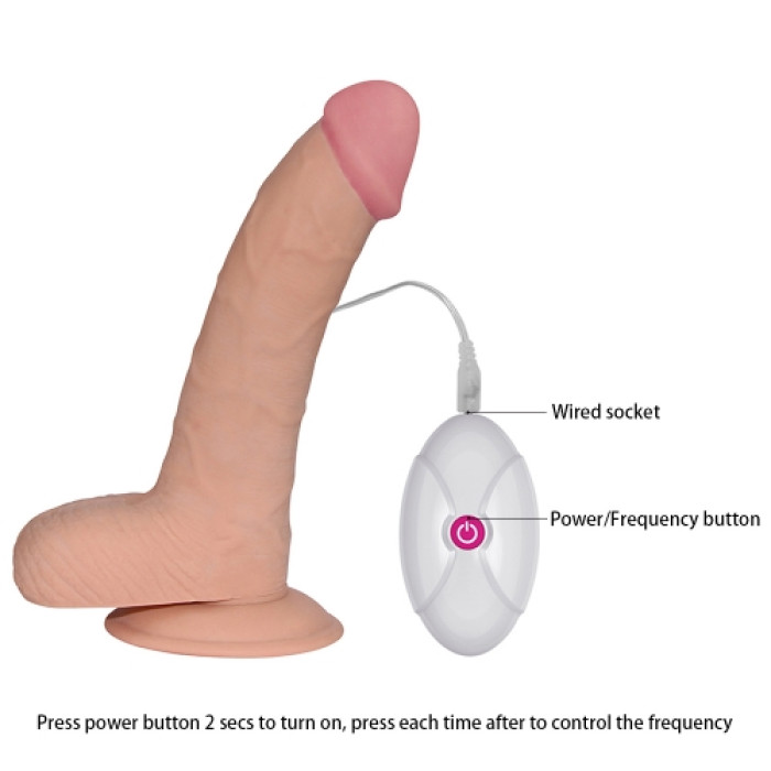 Реалістичний вібратор - The Ultra Soft Dude Vibrating 8.8"