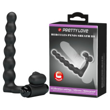 Кільце-насадка для подвійного проникнення - Pretty Love Hercules Penis Sheath III Black