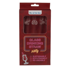 Скляні трубочки Glass Drinking Straw Willy (в наборі 4 трубочки та щіточка)
