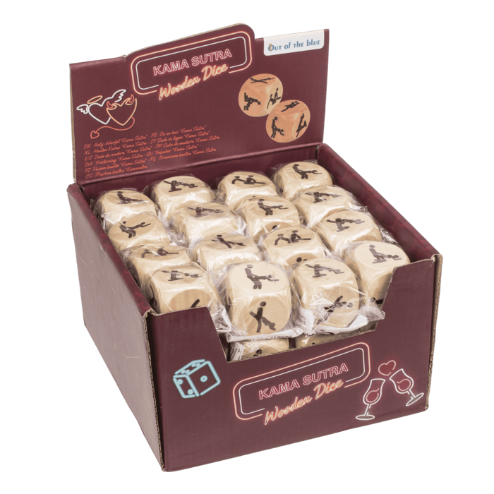 Дерев'яний кубик Kama Sutra Wooden Dice, 3x3 см
