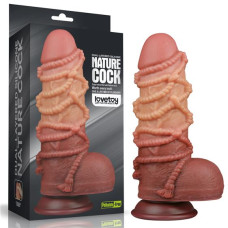 Фалоімітатор - Dual-Layered Silicone Cock With Rope 9.5" Flesh #2