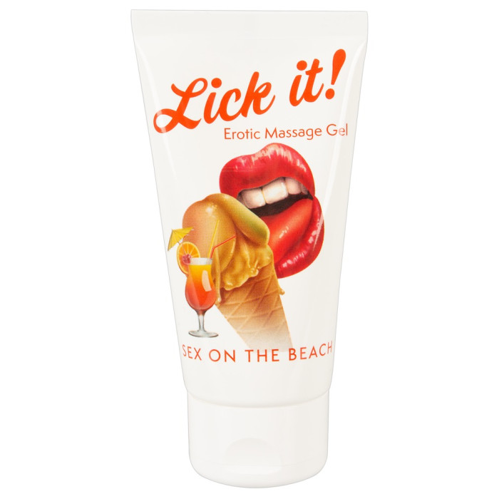 2в1 лубрикант та масажна олія - Lick It! Sex on the Beach, 50 мл