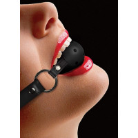 Кляп - Ouch! Ball Gag With Leather Straps Black