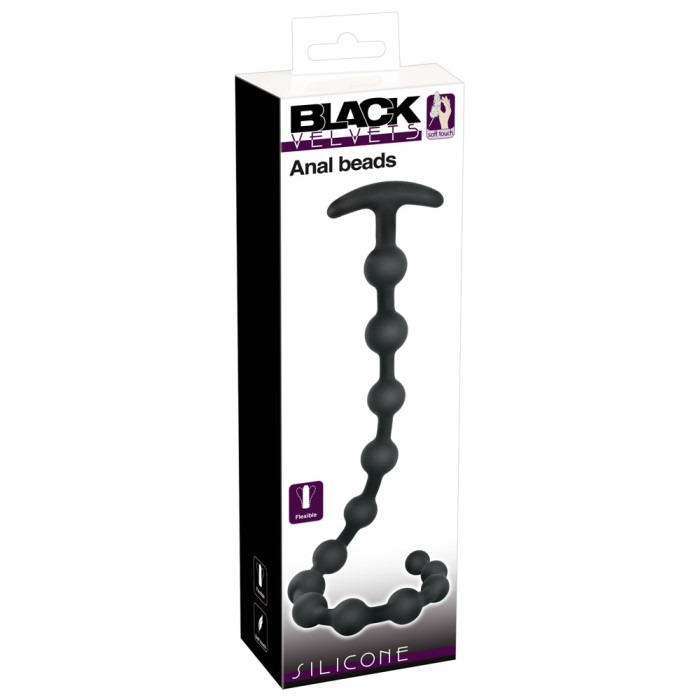 Анальний ланцюжок - Black Velvets Anal Beads Silicone