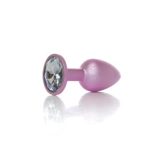 Анальна пробка - Jewellery Pearl Pink Plug Clear S