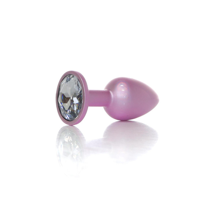 Анальна пробка - Jewellery Pearl Pink Plug Clear S
