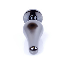 Анальна пробка - Jewellery Dark Silver BUTT PLUG- Green