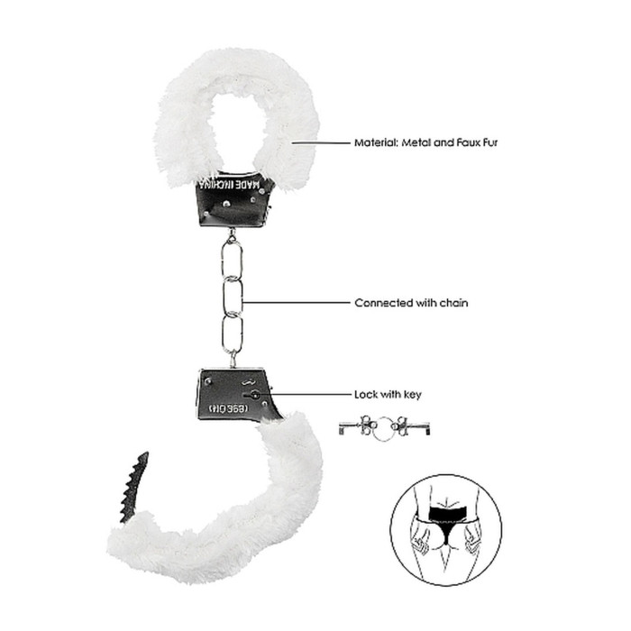 Наручники - Ouch! Beginner's Handcuffs Furry White