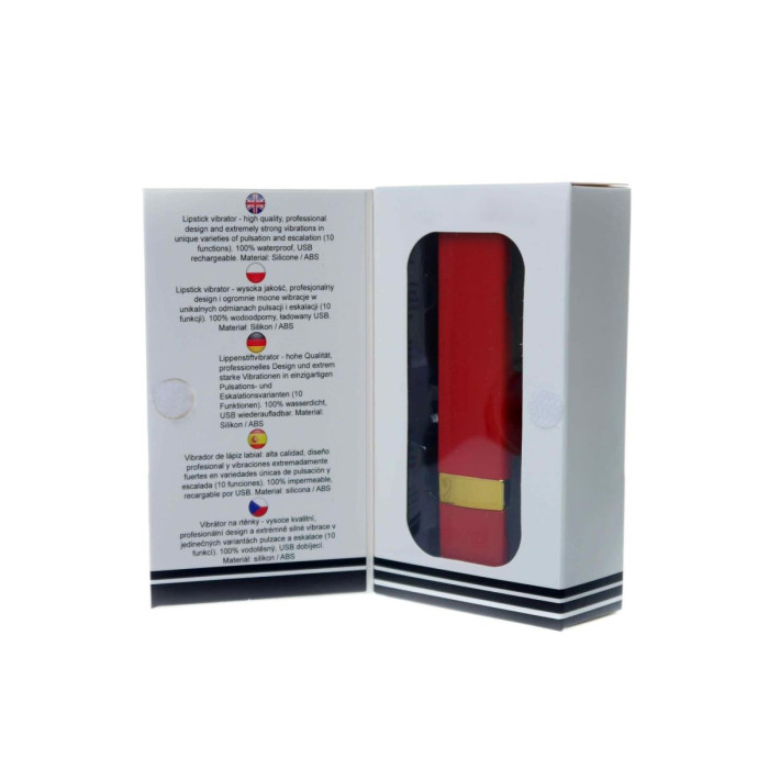 Міні-вібратор - Rechargeable Lipstick Vibrator Red