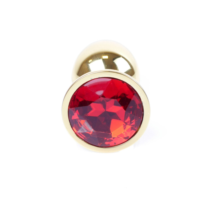 Анальна пробка - Jewellery Gold Plug Red