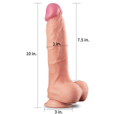 Фалоімітатор - Dual-Layered Silicone Cock 10" Flesh #1