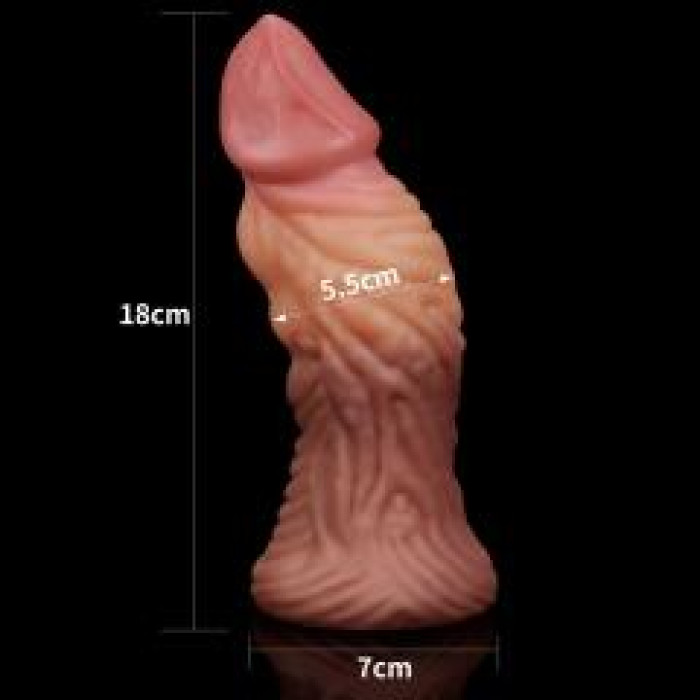 Фалоімітатор - Dual-Layered Silicone Plug 7" Brown