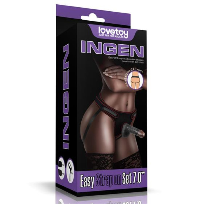 Страпон - Ingen Easy Strap-On Set 7" Black