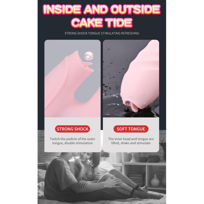 Вібратор - Silicone Vibrator USB 7 Function and Thrusting Function / Heating Pink