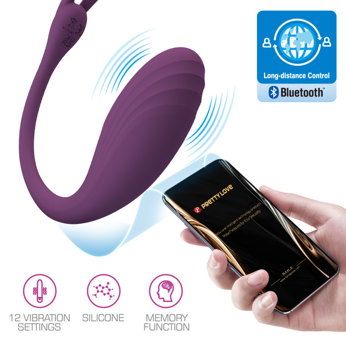 Вібратор - Pretty Love Catalina Stimulator Dark Purple (App)