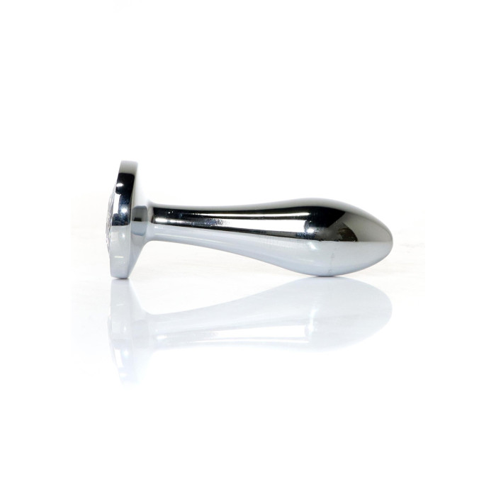 Анальна пробка - Jewellery Silver Plug Clear S