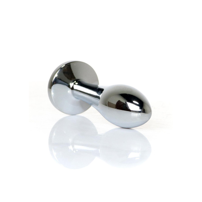 Анальна пробка - Jewellery Silver Plug Clear S