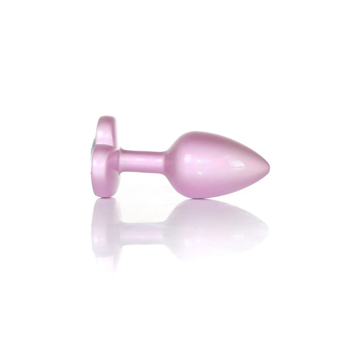 Анальна пробка - Jewellery Pearl Pink Heart Plug Clear S