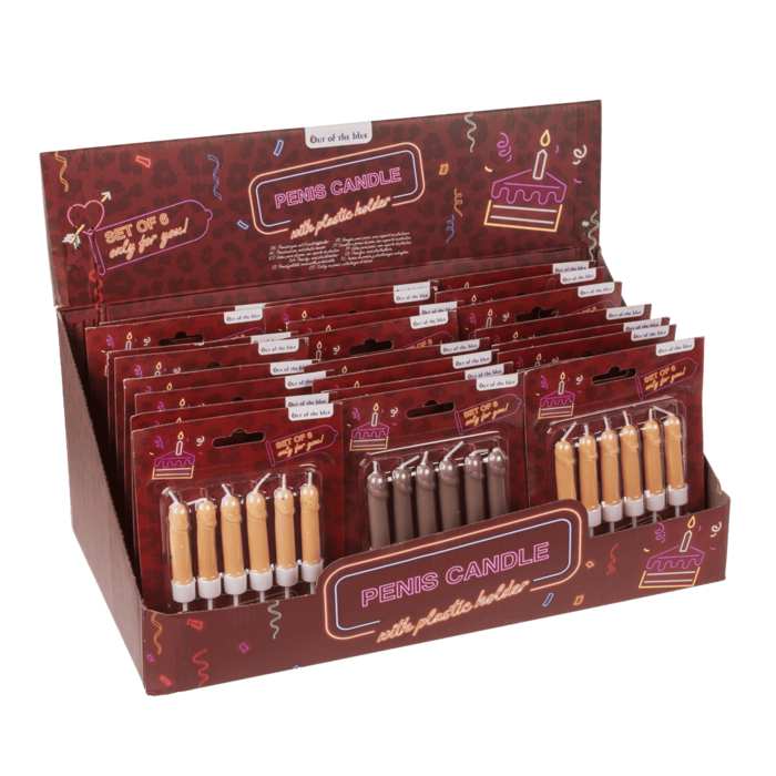 Свічки у вигляді пеніса Penis Candles Flesh, 6  шт.