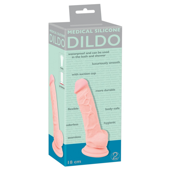Фалоімітатор - Medical Silicone Dildo, 18 см