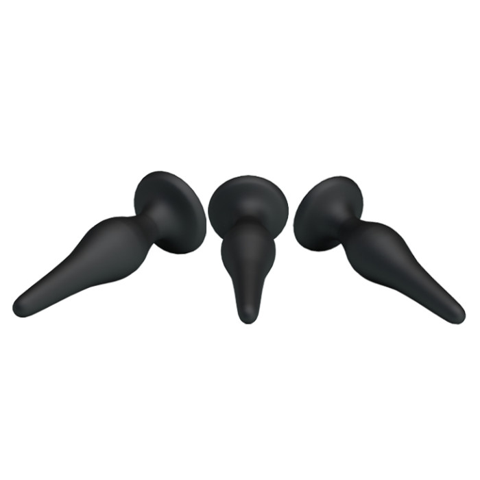 Набір анальних пробок - Pretty Love Begginer's Mini Anal Kit Black