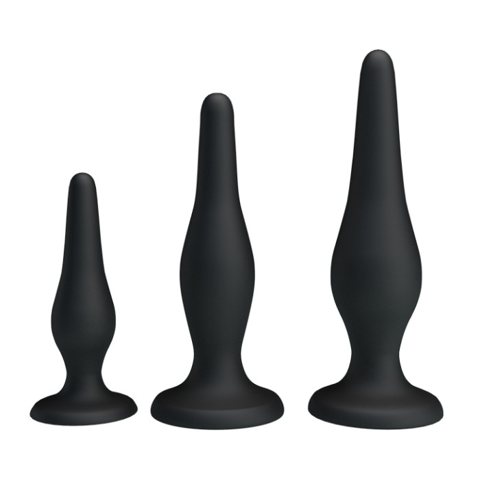 Набір анальних пробок - Pretty Love Begginer's Mini Anal Kit Black