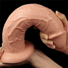 Реалістичний вібратор - King-Sized Realistic Long Vibrating Dildo 11" Flesh