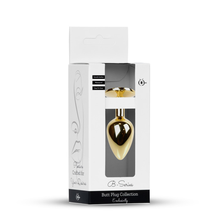 Анальна пробка - Jewellery Gold Plug Black