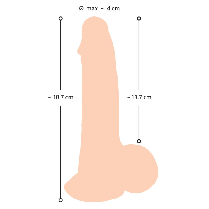 Фалоімітатор - Nature Skin Dildo With Movable Skin, 19 см