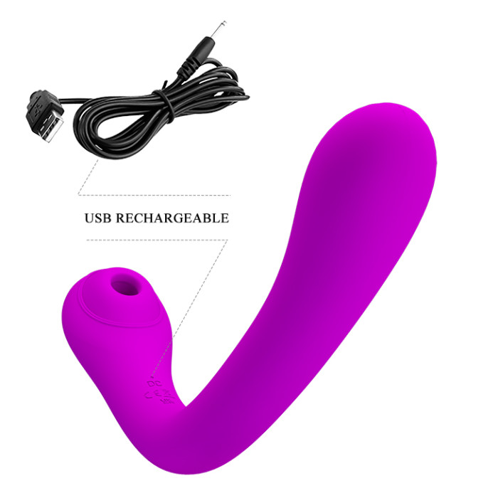 Вібратор - Pretty Love Alex Clitoral Sucking Vibrator Purple