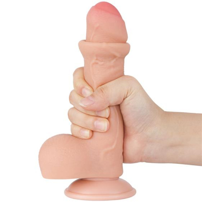 Фалоімітатор - Sliding-Skin Dual Layer Dong 7" Flesh