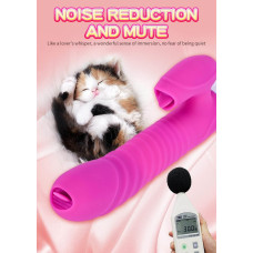 Вібратор - Silicone Vibrator USB 7 Function and Thrusting Function / Heating Purple