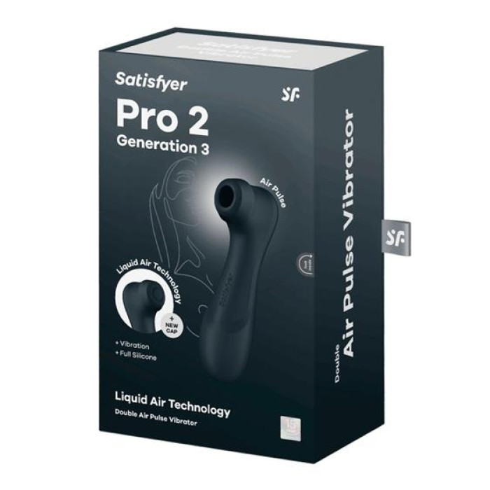 Кліторальний стимулятор - Satisfyer Pro 2 Generation 3 With Liquid Air Black
