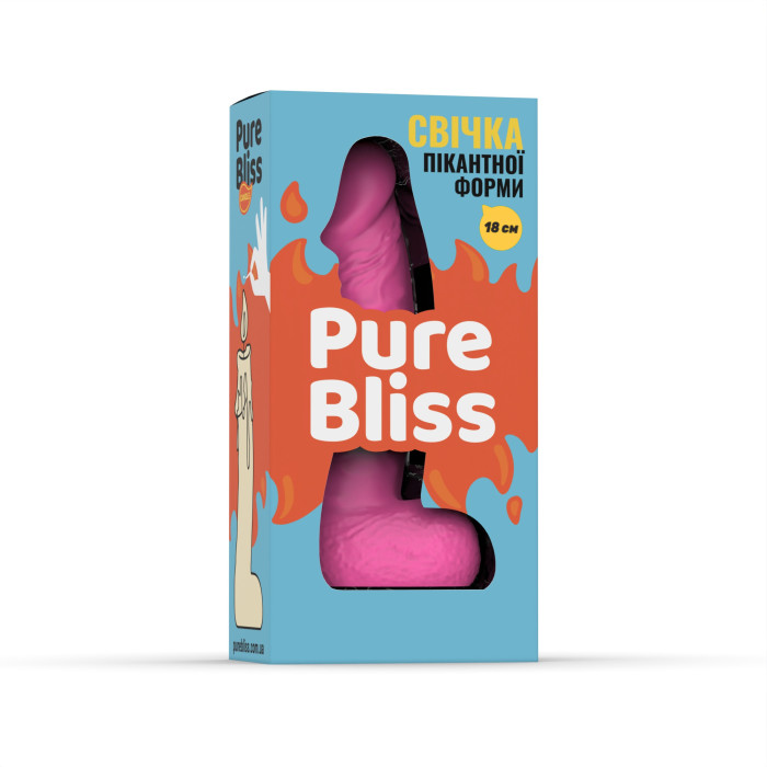 Свічка член Pure Bliss 18 см Pink