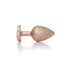 Анальна пробка - Jewellery Pearl Gold Heart Plug Clear L