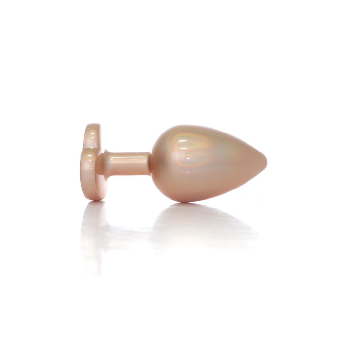 Анальна пробка - Jewellery Pearl Gold Heart Plug Clear L