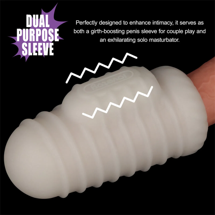 Насадка на член/мастурбатор - Knights Ring Vibrating Dual Purpose Sleeve-Wavy