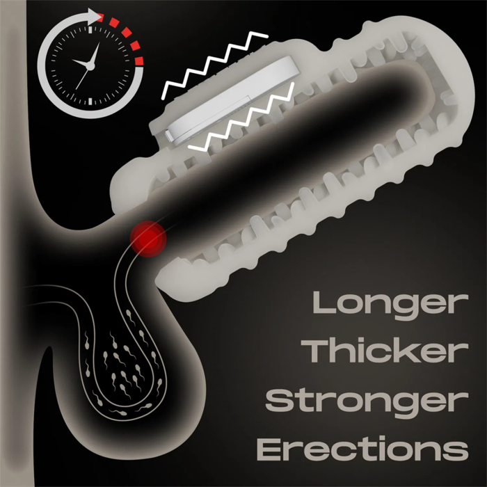 Насадка на член/мастурбатор - Knights Ring Vibrating Dual Purpose Sleeve-Wavy
