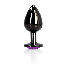 Анальна пробка - Ouch! Metal Butt Plug Large Gunmetal/Amethyst Purple