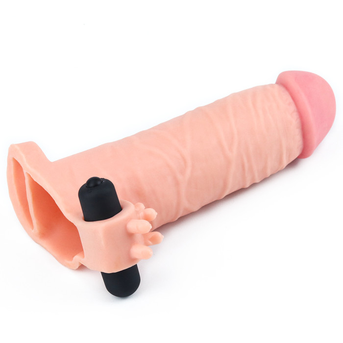 Насадка на член - Pleasure X-Tender Vibrating Penis Sleeve Add 2" Flesh